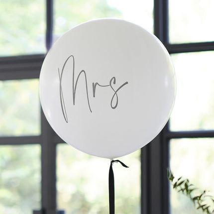 Bruiloft Ballon Mrs 91cm van Ginger Ray koop je bij Partywinkel