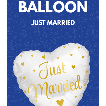 Bruiloft Helium Ballon Just Married Leeg 45cm van Paper Dreams koop je bij Partywinkel