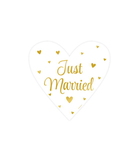 Bruiloft Wanddecoratie Just Married 25cm 3 delig van Paper Dreams koop je bij Partywinkel