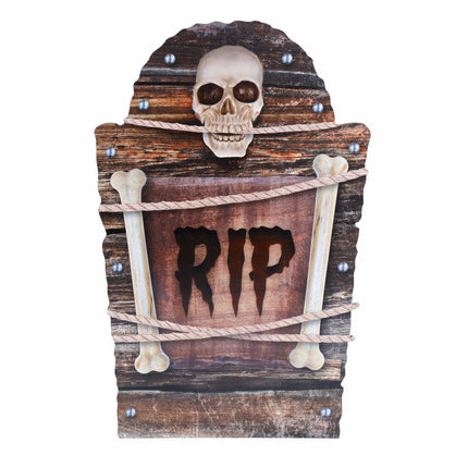Bruine Halloween Decoratie Grafsteen Rip 56cm van Fiestas Guirca koop je bij Partywinkel