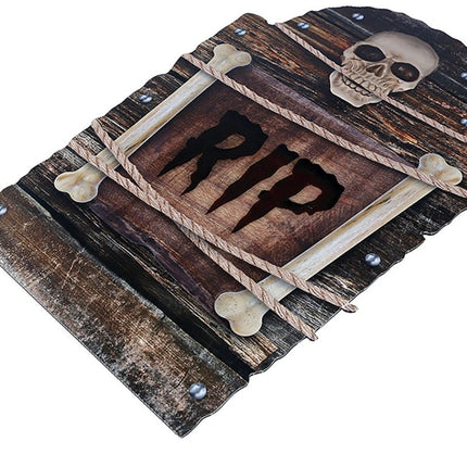 Bruine Halloween Decoratie Grafsteen Rip 56cm van Fiestas Guirca koop je bij Partywinkel