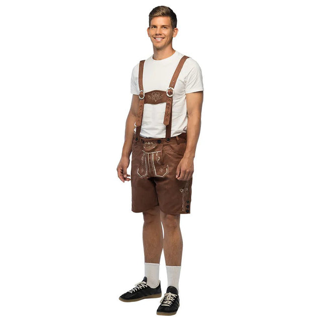 Bruine Lederhose Fritz van Boland koop je bij Partywinkel