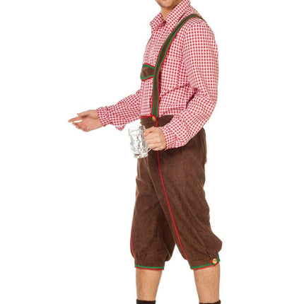 Bruine Lederhose Heren Lang van Wilbers & Wilbers koop je bij Partywinkel