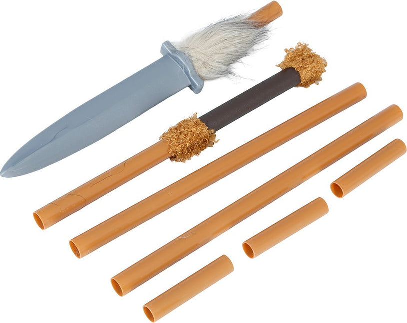 Bruine Nep Speer 1,2m van Fiestas Guirca koop je bij Partywinkel