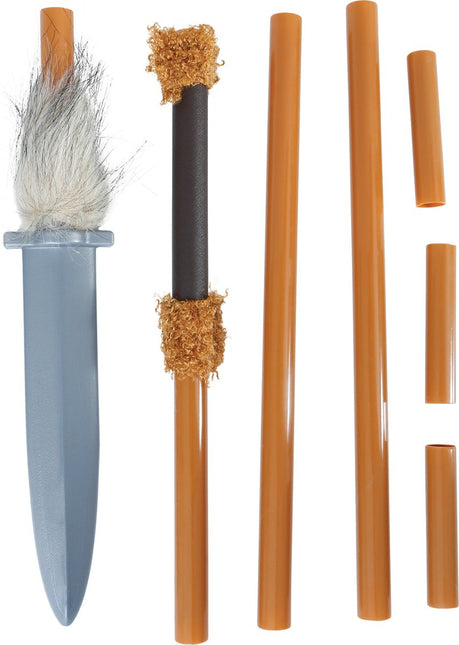 Bruine Nep Speer 1,2m van Fiestas Guirca koop je bij Partywinkel