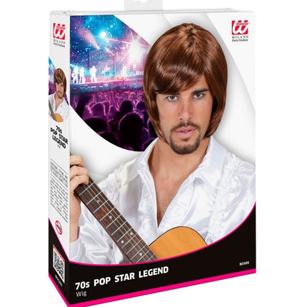 Bruine Pruik Popster 70'S van Widmann koop je bij Partywinkel