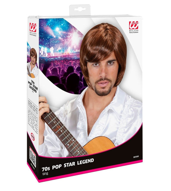 Bruine Pruik Popster 70'S van Widmann koop je bij Partywinkel