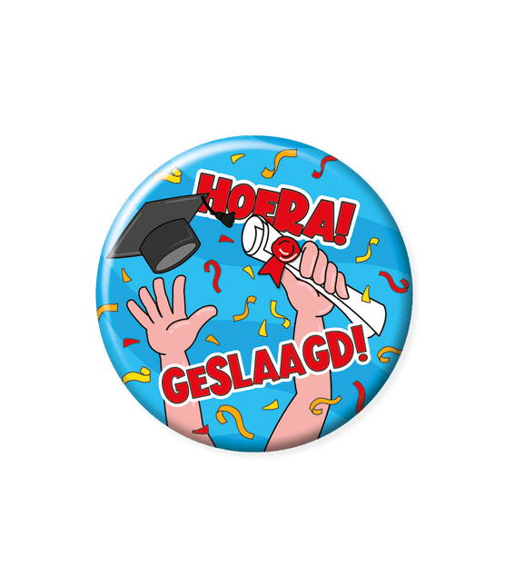 Button Geslaagd 5,5cm van Paper Dreams koop je bij Partywinkel