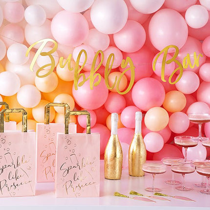 Cadeautasje Prosecco 26cm 6st van Partydeco koop je bij Partywinkel