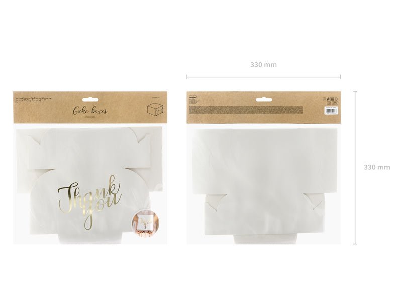 Cakedoosjes Thank You 14cm 10st van Partydeco koop je bij Partywinkel