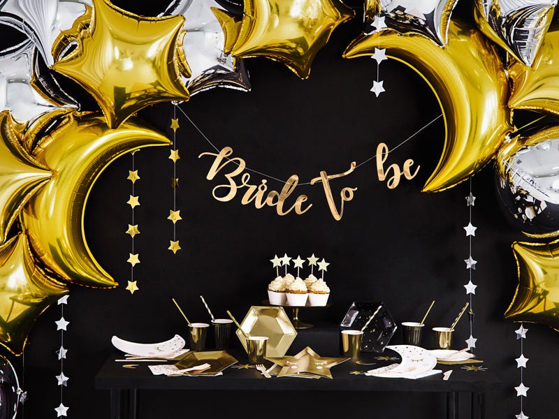 Caketopper Sterren Goud 11,5cm 6st van Partydeco koop je bij Partywinkel