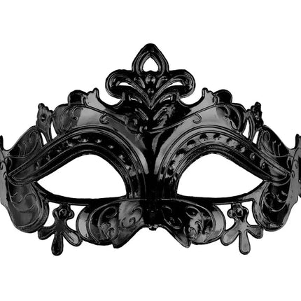 Carnival mask, 17x9 cm, black van Partydeco koop je bij Partywinkel