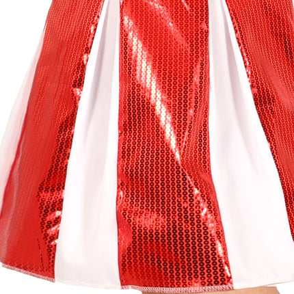 Cheerleader Jurk Rood Wit Dames van Fiestas Guirca koop je bij Partywinkel