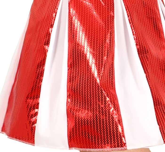 Cheerleader Jurk Rood Wit Dames van Fiestas Guirca koop je bij Partywinkel