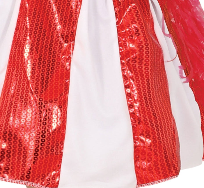 Cheerleader Jurk Rood Wit Meisje van Fiestas Guirca koop je bij Partywinkel