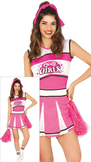 Cheerleader Jurk Roze Dames van Fiestas Guirca koop je bij Partywinkel