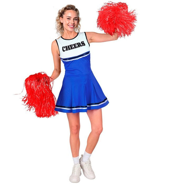Cheerleader Kostuum Blauw Dames van Widmann koop je bij Partywinkel