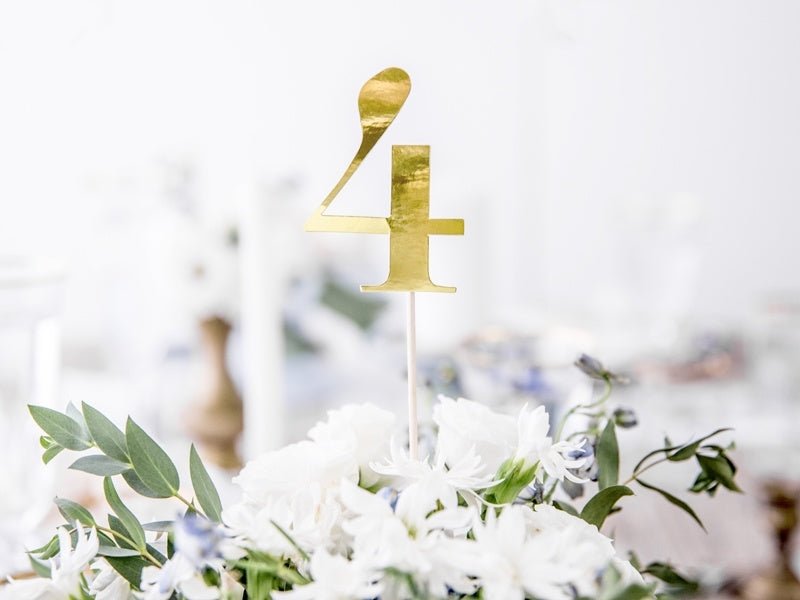 Cijfer Prikkers Goud 25,5cm 11st van Partydeco koop je bij Partywinkel