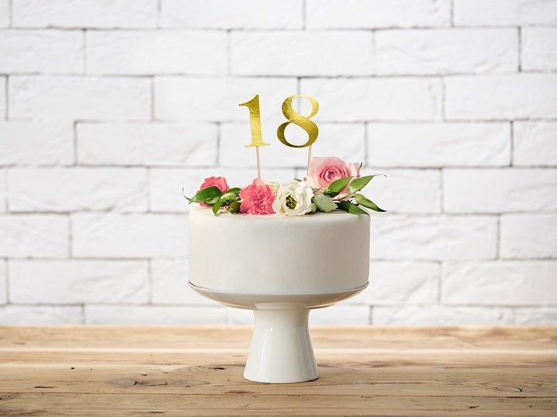 Cijfer Prikkers Goud 25,5cm 11st van Partydeco koop je bij Partywinkel