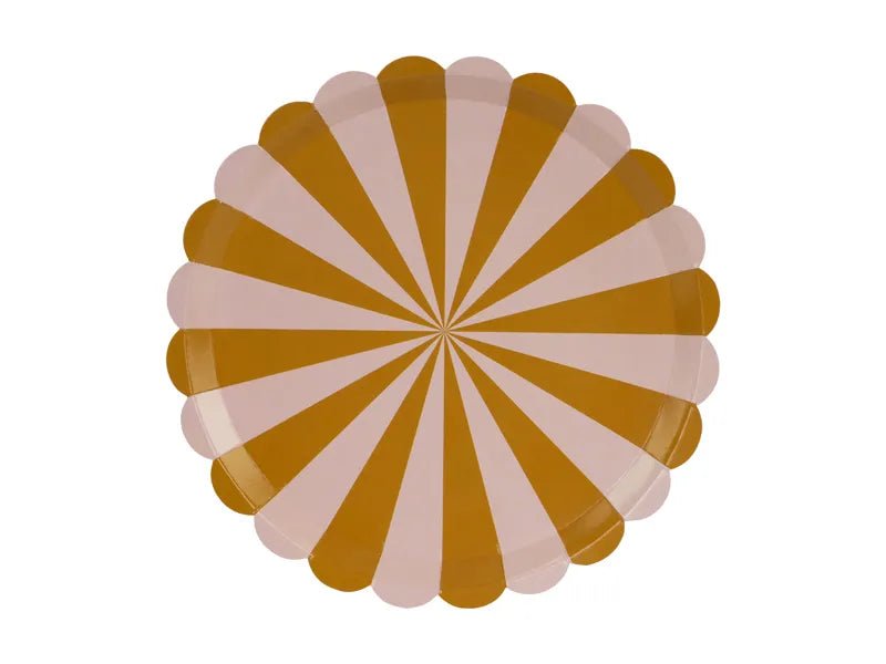 Circus Borden Bruin Roze 21cm 6st van Partydeco koop je bij Partywinkel