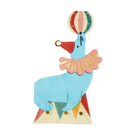 Circus Servetten 17cm 12st van Partydeco koop je bij Partywinkel