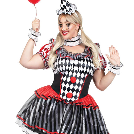 Clown Jurk Dames Harlelquin Leg Avenue van Leg Avenue koop je bij Partywinkel