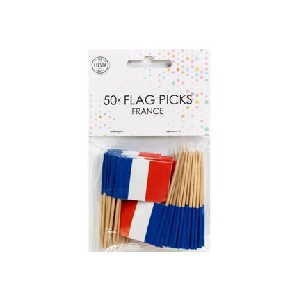 Cocktailprikkers Frankrijk 8cm 50st van WeFiesta koop je bij Partywinkel