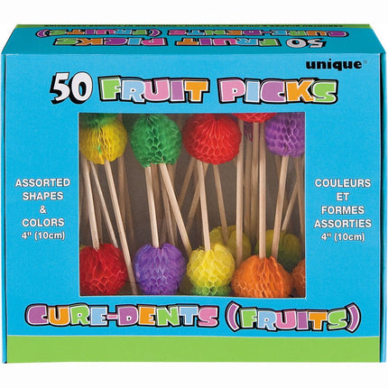 Cocktailprikkers Fruit 10,2cm 50st van Unique koop je bij Partywinkel