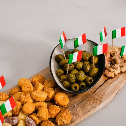 Cocktailprikkers Italie 8cm 50st van WeFiesta koop je bij Partywinkel
