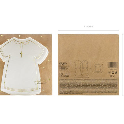 Communie Servetten 16cm 20st van Partydeco koop je bij Partywinkel