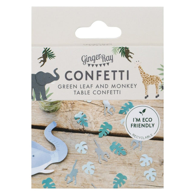 Confetti Apen En Bladeren 13gr van Ginger Ray koop je bij Partywinkel