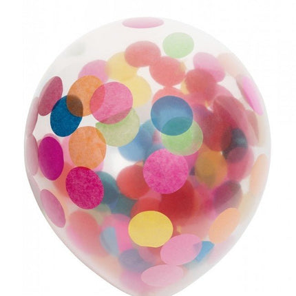 Confetti Ballonnen Gekleurd 30cm 6st van WeFiesta koop je bij Partywinkel