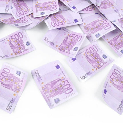 Confetti Kanon Geld 500 Euro 60cm van Partydeco koop je bij Partywinkel