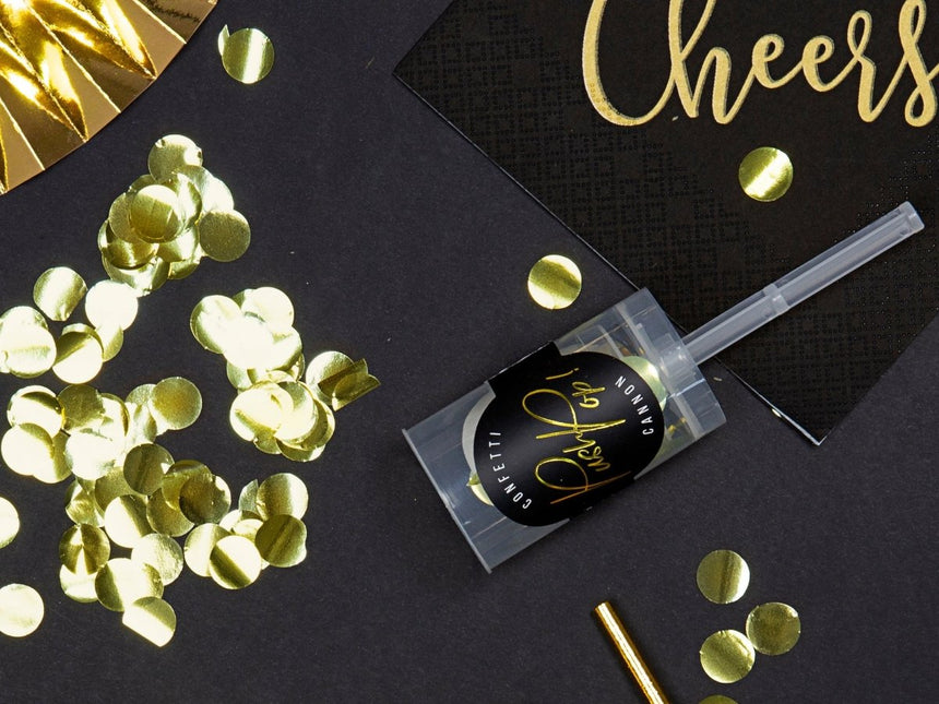 Confetti Kanon Goud 18cm van Partydeco koop je bij Partywinkel