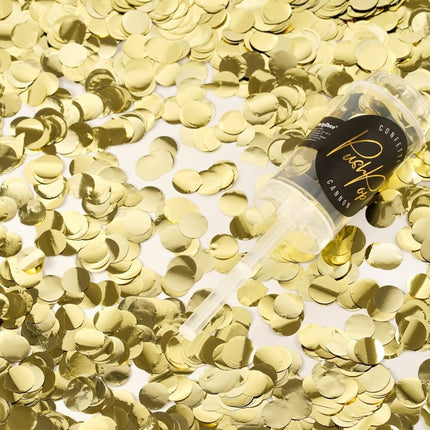 Confetti Kanon Goud 18cm van Partydeco koop je bij Partywinkel