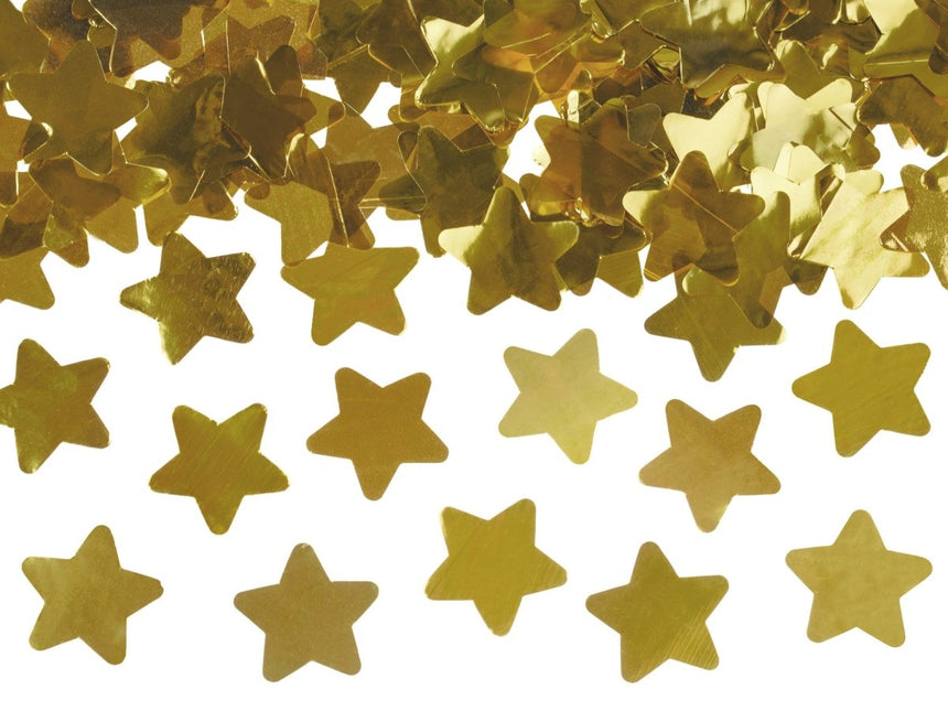 Confetti Kanon Sterren Goud 80cm van Partydeco koop je bij Partywinkel