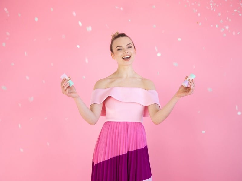 Confetti Knaller Pastel 17cm 6st van Partydeco koop je bij Partywinkel