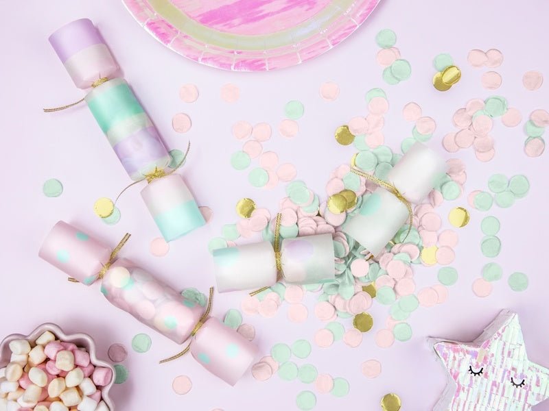 Confetti Knaller Pastel 17cm 6st van Partydeco koop je bij Partywinkel