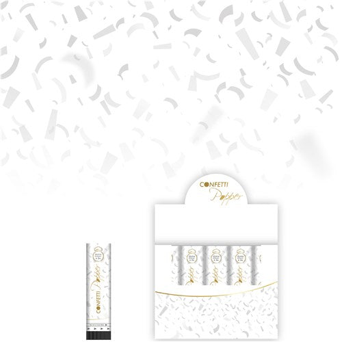 Vit konfettikanon 20cm