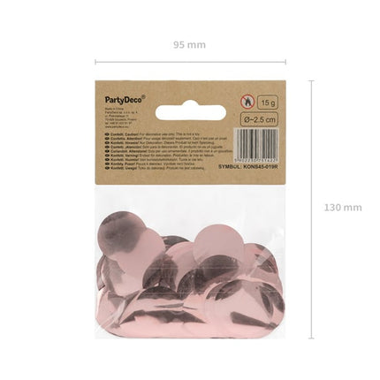 Confetti Rond Rose Goud van Partydeco koop je bij Partywinkel
