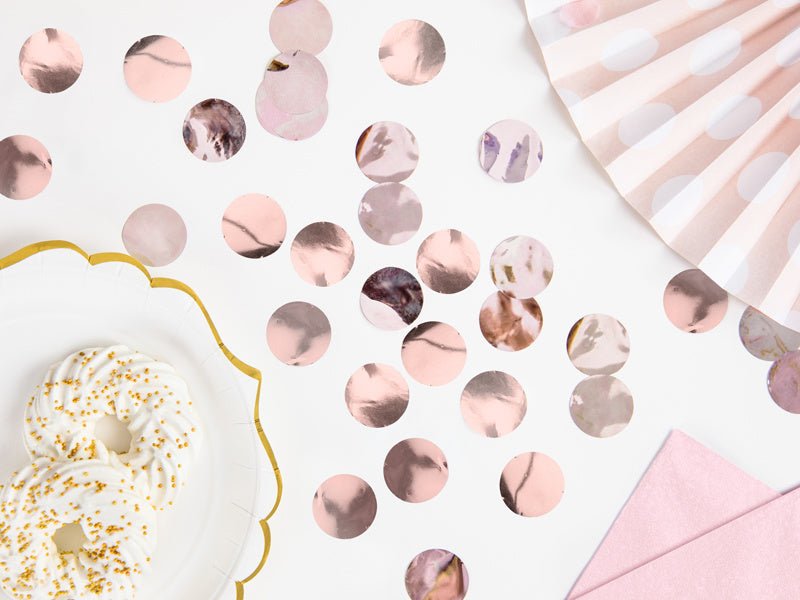 Confetti Rond Rose Goud van Partydeco koop je bij Partywinkel