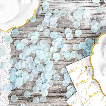 Confetti Rondjes Lichtblauw van Partydeco koop je bij Partywinkel