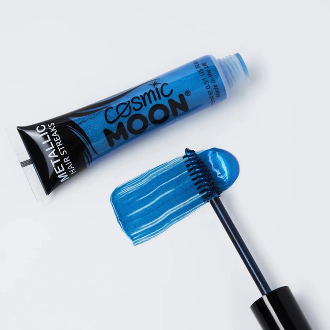 Cosmic Moon Metallic Hair Streaks Blue 15ml van Moon Creations koop je bij Partywinkel
