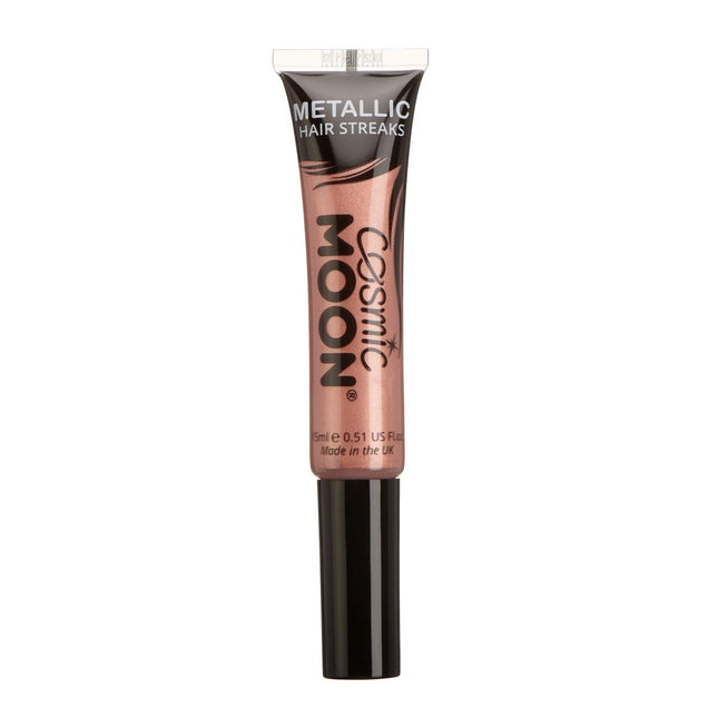 Cosmic Moon Metallic Hair Streaks Rose Gold 15ml van Moon Creations koop je bij Partywinkel