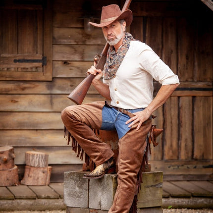 Cowboy Broek Bruin Heren van Wilbers & Wilbers koop je bij Partywinkel
