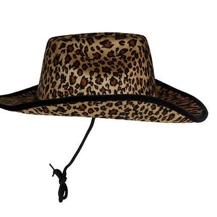 Cowboy Hoed Bruin Beige Luipaard van Fiestas Guirca koop je bij Partywinkel