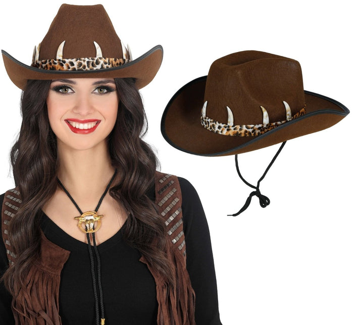 Cowboy Hoed Bruin Vilt van Fiestas Guirca koop je bij Partywinkel