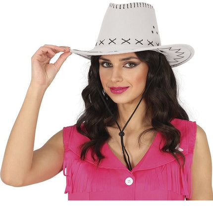 Cowboy Hoed Wit van Fiestas Guirca koop je bij Partywinkel