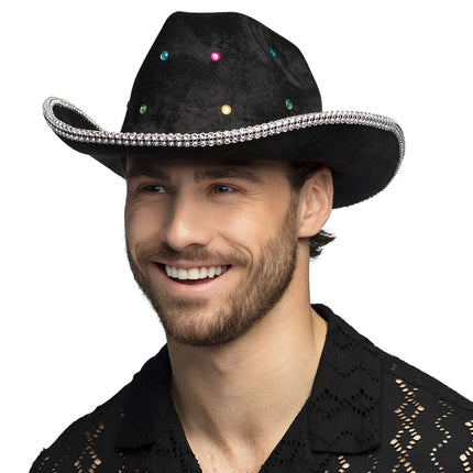 Cowboy Hoed Zwart Diamanten van Boland koop je bij Partywinkel