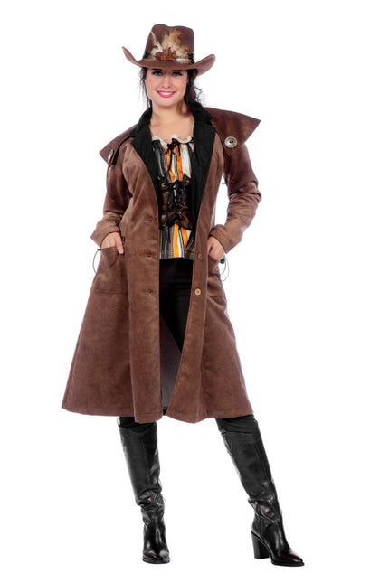 Cowboy Jas Bruin Dames van Wilbers & Wilbers koop je bij Partywinkel